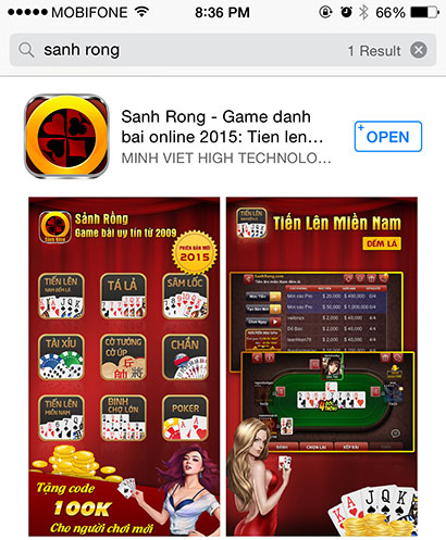 Kết quả tìm kiếm game miễn phí cho điện thoại iOS