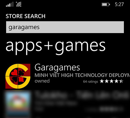 Kết quả tìm kiếm game đánh bài Windows Phone