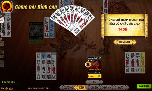 Soi những cước sắc khó ù nhất trong game Chắn