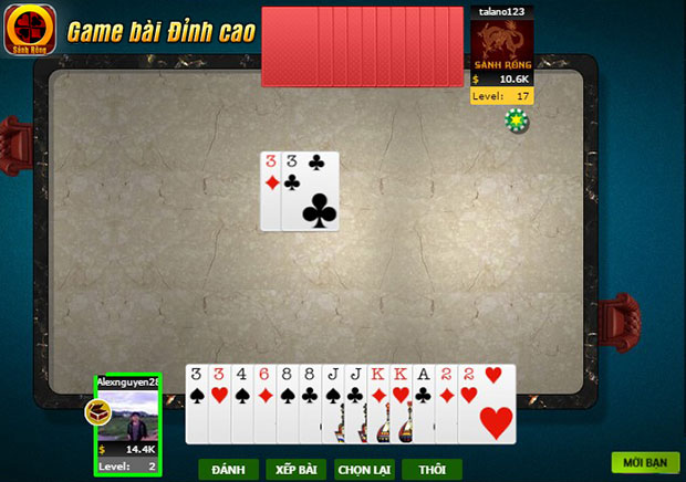 Nắm giữ nhiều 2 cũng không phải là chuyện tốt trong game bài Tiến Lên kiểu Huế