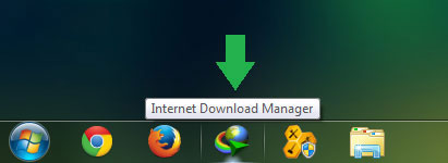 Icon IDM trên thanh Taskbar