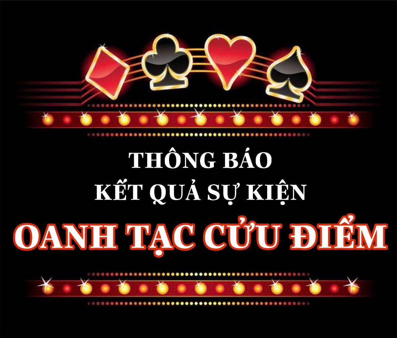 [ THÔNG BÁO ] KẾT QUẢ SỰ KIỆN OANH TẠC CỬU ĐIỂM