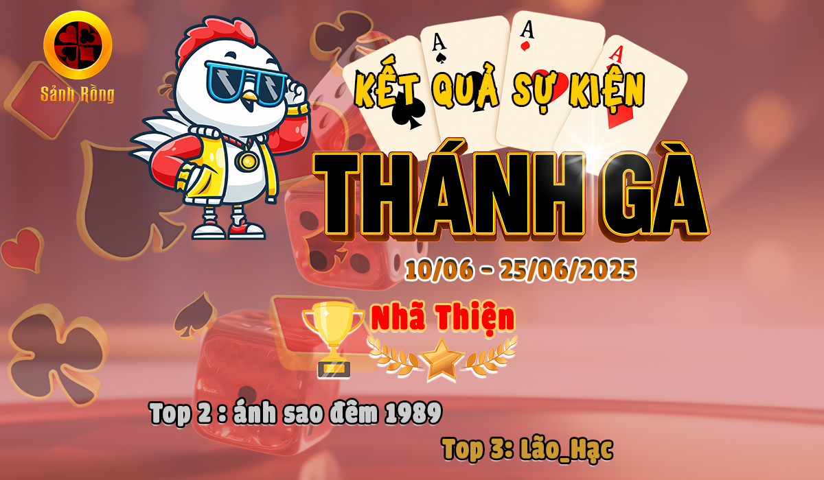 [ THÔNG BÁO ] KẾT QUẢ SỰ KIỆN THÁNH GÀ 10/06/2025 - 25/06/2026