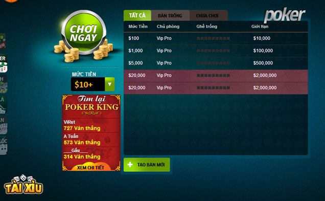 Nóng bỏng tay: Poker King đã tìm được minh chủ!!!